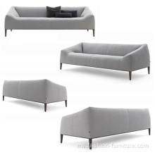 Sofa ruang tamu Gray Linen Bahagian Set Sofa
